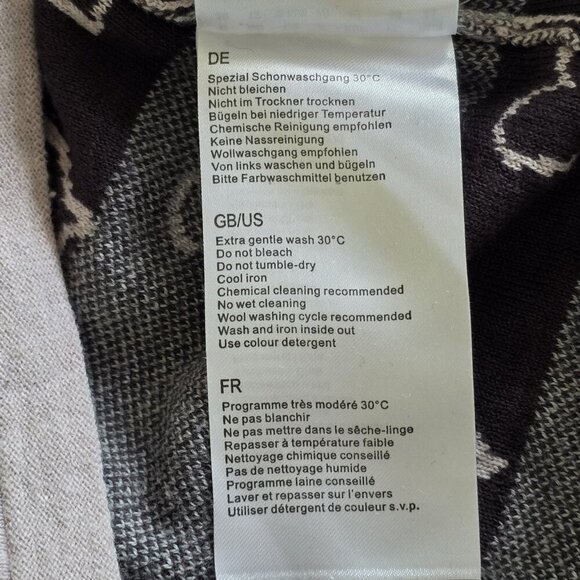 Olsen Sweater Womens US 8 Lavender Heart Shapes AOP LS V Neck Cotton Boho Casual - Picture 13 of 16